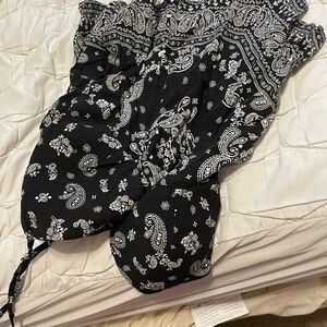 Black Paisley Women's Shorts